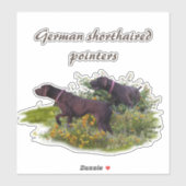 Sticker allemand pointeurs courts (Feuille)