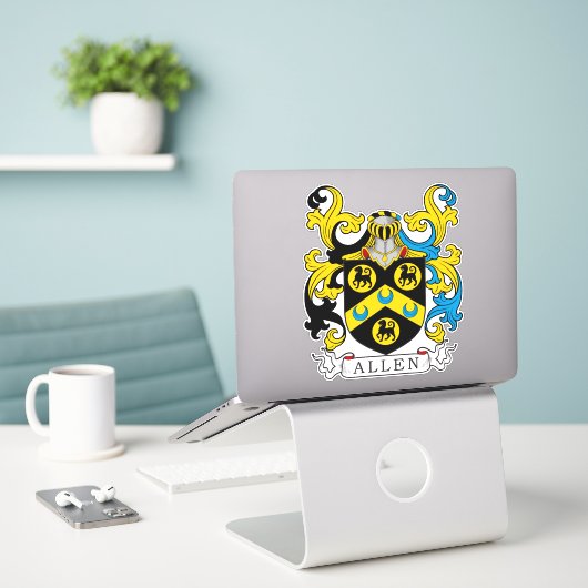 Sticker Allen Family Crest (Ordinateur portable sur le bureau)