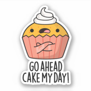 Sticker Aller à l'avant gâteau Ma journée amusant jeu de n
