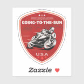 Sticker Aller-au-soleil Route montana moto (Feuille)