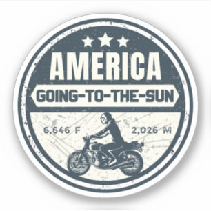 Sticker Aller-au-soleil Route montana moto