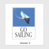 Sticker Aller faire de la voile (Feuille)