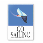 Sticker Aller faire de la voile (Devant)
