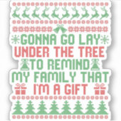 Sticker Aller grignoter sous l'arbre pour rappeler ma fami (Devant)