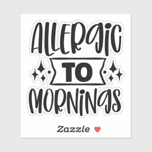 Sticker Allergique au matin (Feuille)