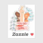 Sticker Allez, fille (Feuille)