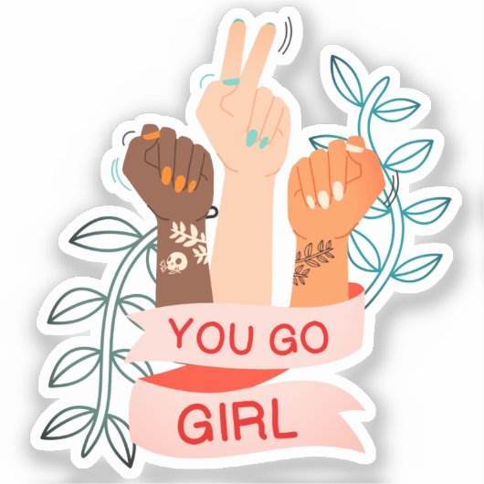 Sticker Allez, fille (Recto)