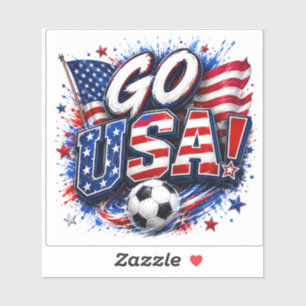 Sticker Allez les États-Unis fan de soccer américain