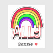Sticker Alliance LGBTQIA+ | Cute Rainbow Support Pride (Feuille)