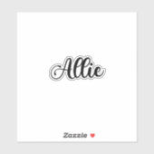 Sticker Allie Nom - Calligraphie manuscrite (Feuille)