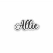 Sticker Allie Nom - Calligraphie manuscrite (Devant)