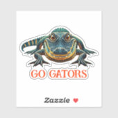Sticker Alligator – Allez Gators (Feuille)