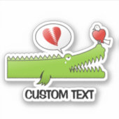 Sticker Alligator en amour (Devant)