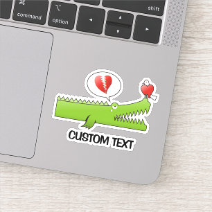 Sticker Alligator en amour