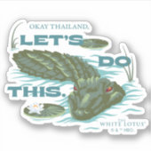 Sticker Alligator - Le Lotus Blanc (Devant)