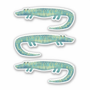 Sticker Alligator ou Crocodile Cute Animal Wildlife