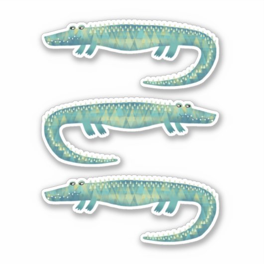Sticker Alligator ou Crocodile Cute Animal Wildlife (Devant)