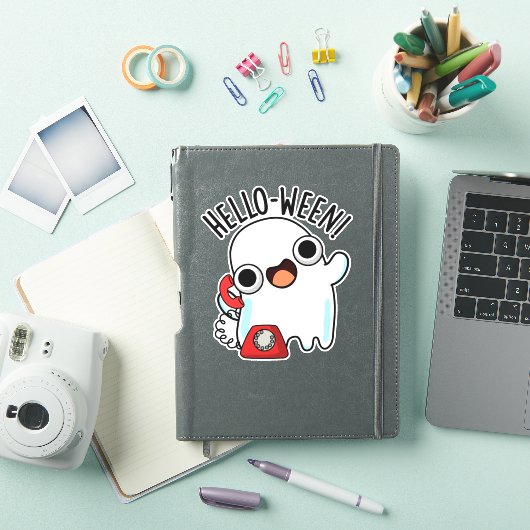 Sticker Allo-ween Funny Ghost Pun (Couverture iPad)