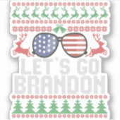 Sticker Allons Brandon Laid Sweater Patriotic (Devant)