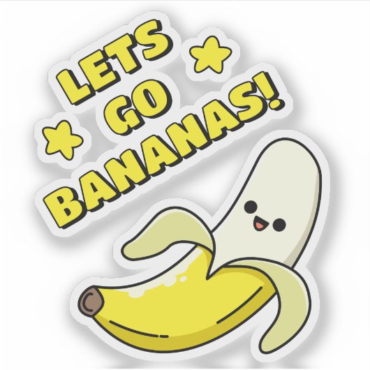 Sticker Allons-y bananes ! (Devant)