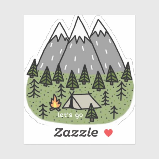 Sticker Allons-y coller (Feuille)