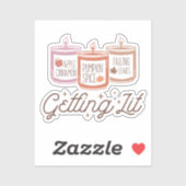 Sticker Allumer les bougies de chute (Feuille)