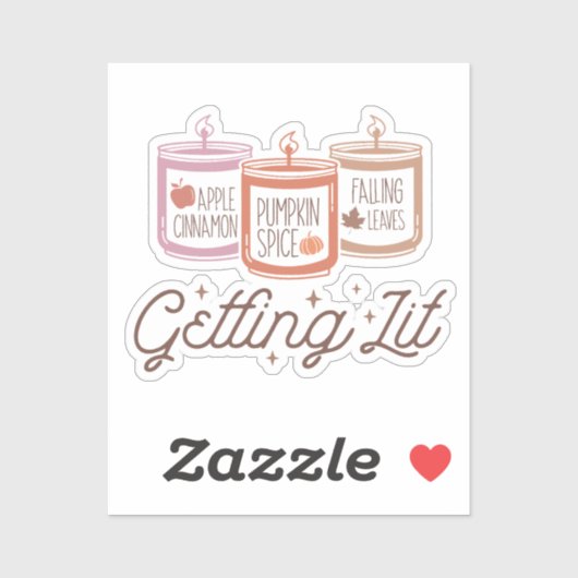 Sticker Allumer les bougies de chute (Feuille)