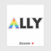 Sticker Ally droit LGBTQ Rainbow LGBT (Feuille)