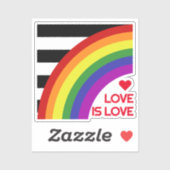 Sticker Ally Pride drapeau arc-en-ciel (Feuille)