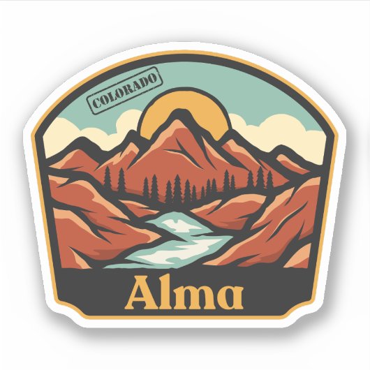 Sticker Alma, Colorado (Devant)