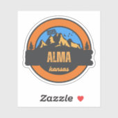 Sticker Alma, Kansas (Feuille)