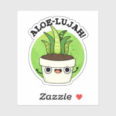 Sticker Aloe-llujah Funny Aloe Vera Pun (Feuille)