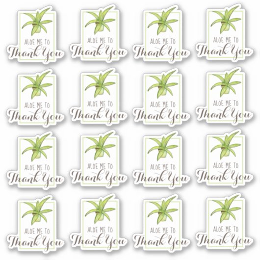 Sticker Aloe Merci Pun (Devant)