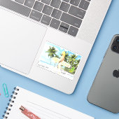 Sticker Aloha 01 (Ordinateur portable avec iPhone)