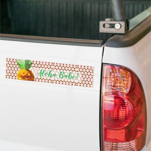 Sticker Aloha Babe ananas (Sur camion)