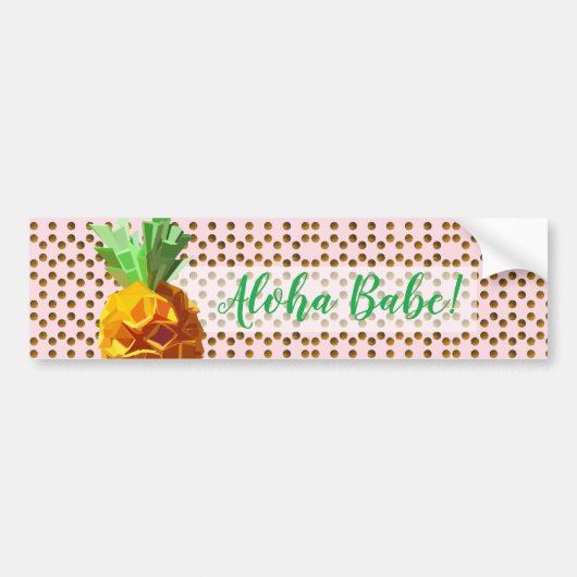 Sticker Aloha Babe ananas (Devant)