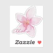 Sticker Aloha ! Fleur hawaïenne exotique (Feuille)