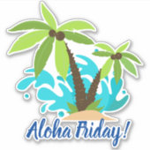 Sticker Aloha Friday Palm Tree (Devant)