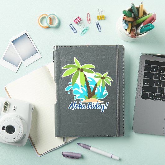 Sticker Aloha Friday Palm Tree (Couverture iPad)