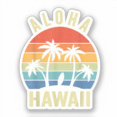 Sticker Aloha Hawaii Hawaii Island Shirt Palm Beach Surf (Recto)
