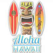 Sticker Aloha Hawaii Hawaii Tiki Surf (Devant)