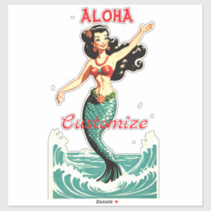 Sticker Aloha Mermaid Thunder_Thunder_Cove