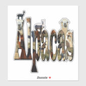 Sticker Alpaca Nom Avec Alpacas, (Feuille)