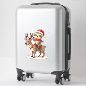 Sticker Alpaca Sloth Christmas (1) (Sur valise)