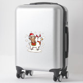 Sticker Alpaca Sloth Christmas (3) (Sur valise)