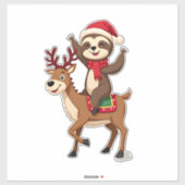 Sticker Alpaca Sloth Christmas (4) (Feuille)
