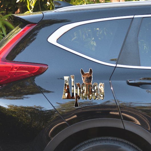 Sticker Alpacas Le Nom : Alpaca Nom Avec Alpacas, (Coté voiture)