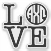Sticker Alpha Chi Omega | Amour (Devant)