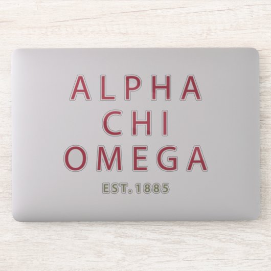 Sticker Alpha Chi Omega | Est. 1885 (Ordinateur)