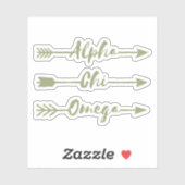 Sticker Alpha Chi Omega | Flèches (Feuille)
